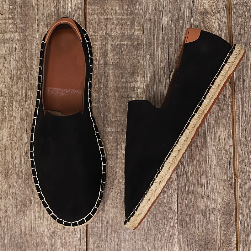 Heren Espadrilles – Lichtgewicht Zomerschoenen met Gevlochten Zool