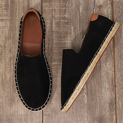 Heren Espadrilles – Lichtgewicht Zomerschoenen met Gevlochten Zool