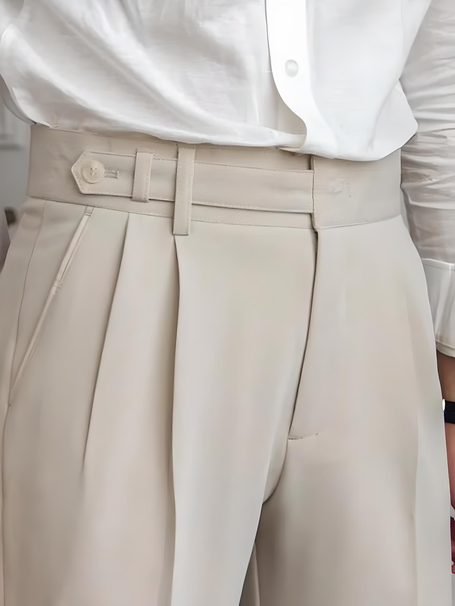 Klassieke Chino Broek met Plooi