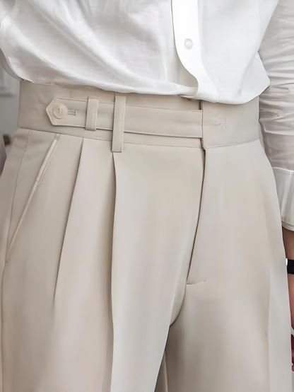 Klassieke Chino Broek met Plooi