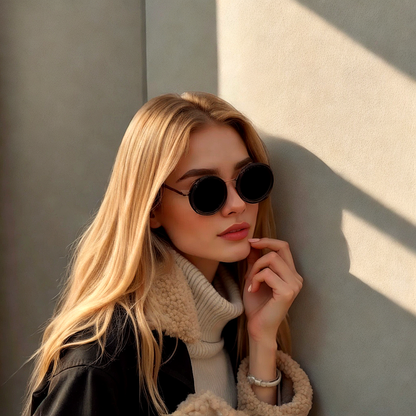 Zonnebril met Donkere Glazen UV400 Bescherming Zwart Retro Goud Zilver Fashion