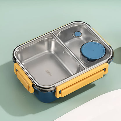 Isolerende Lunchbox Roestvrijstaal 850ml Lekvrij Warmhoudbox Thermo Voedseltrommel Werk School Reizen Meerdere Vakken