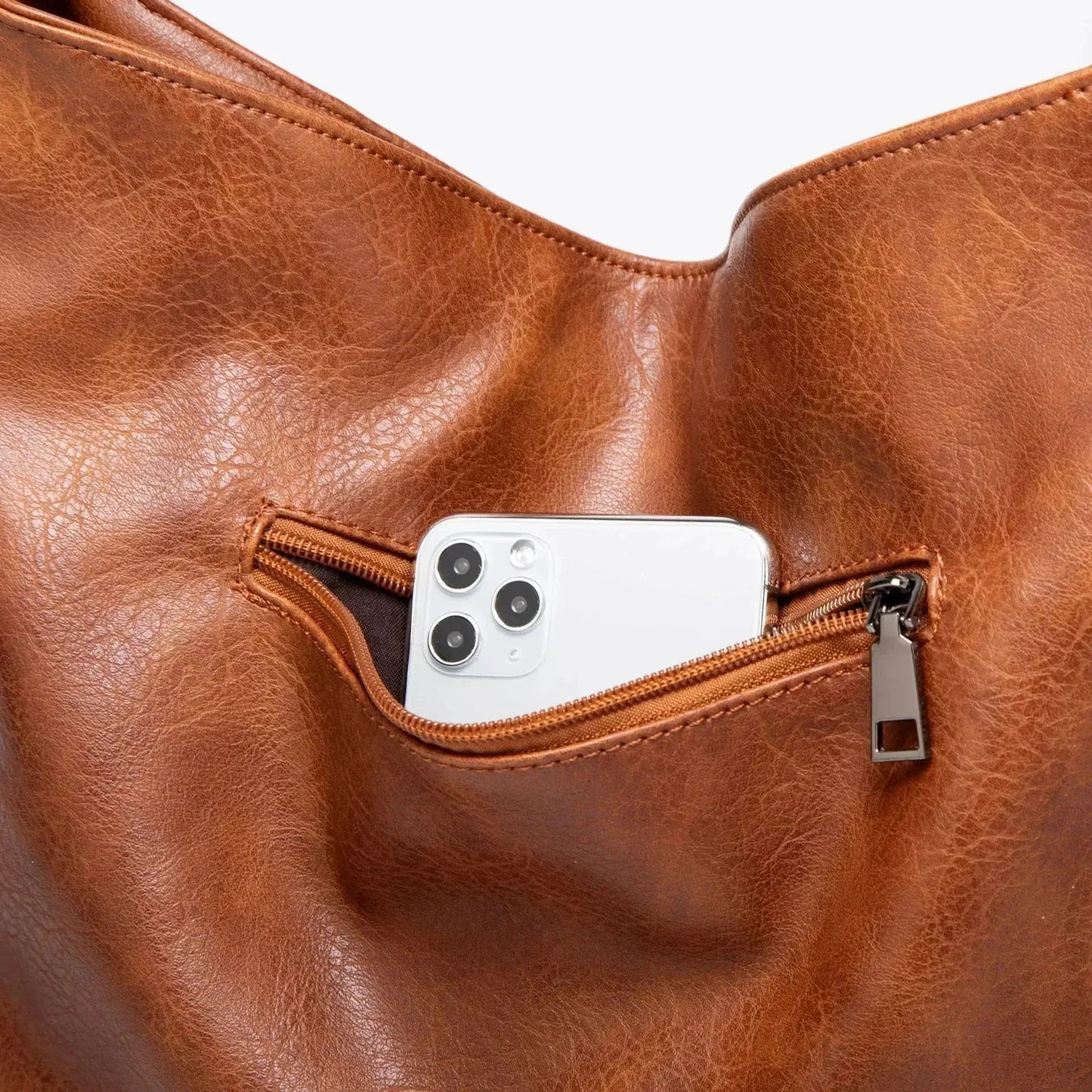 Leren Schoudertas Dagelijkse Gebruik Casual Stijl