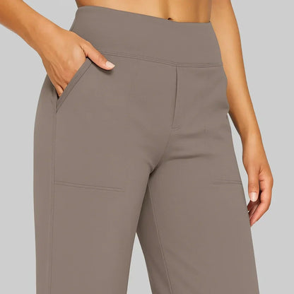 Dames Stretchbroek Hoge Taille met Zakken Comfortabel