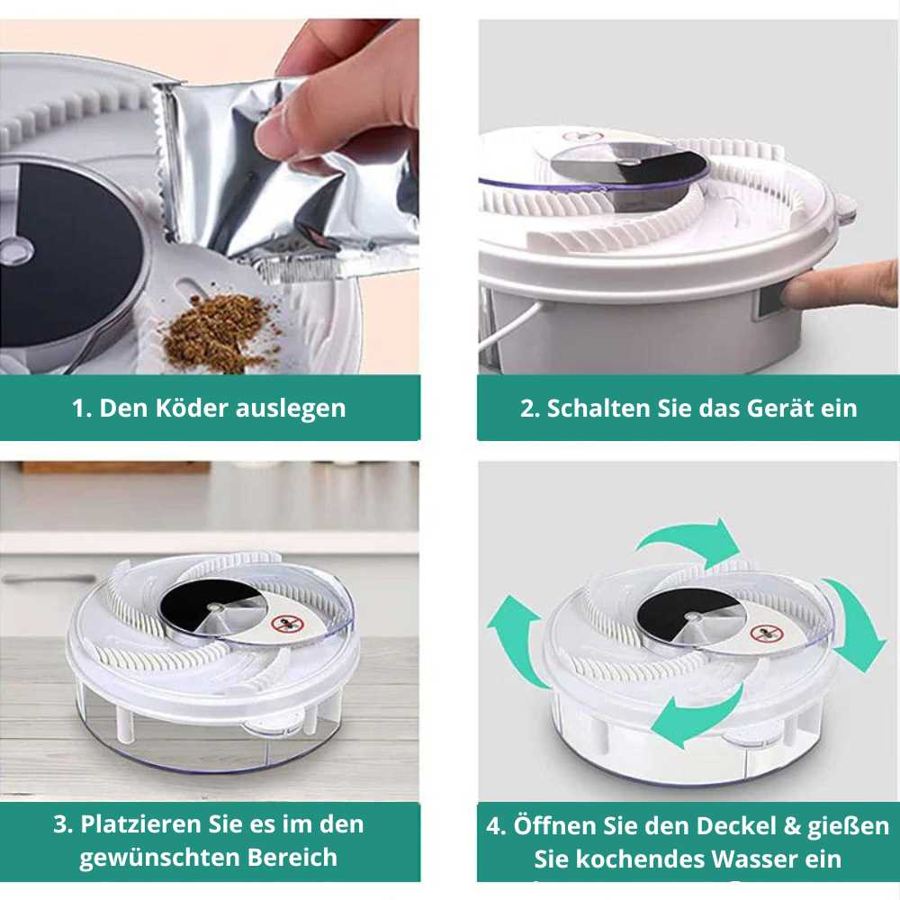 Automatische Vliegenval Roterende Stilte Insectenvanger Fruitvliegjes Muggen Binnengebruik Buitengebruik Terras Keuken Giftvrij Milieuvriendelijk