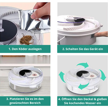 Automatische Vliegenval Roterende Stilte Insectenvanger Fruitvliegjes Muggen Binnengebruik Buitengebruik Terras Keuken Giftvrij Milieuvriendelijk