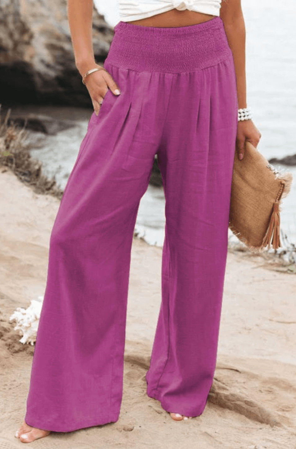 Vrouwen Palazzo Broek High Waist Comfortabel Elegante Stijl