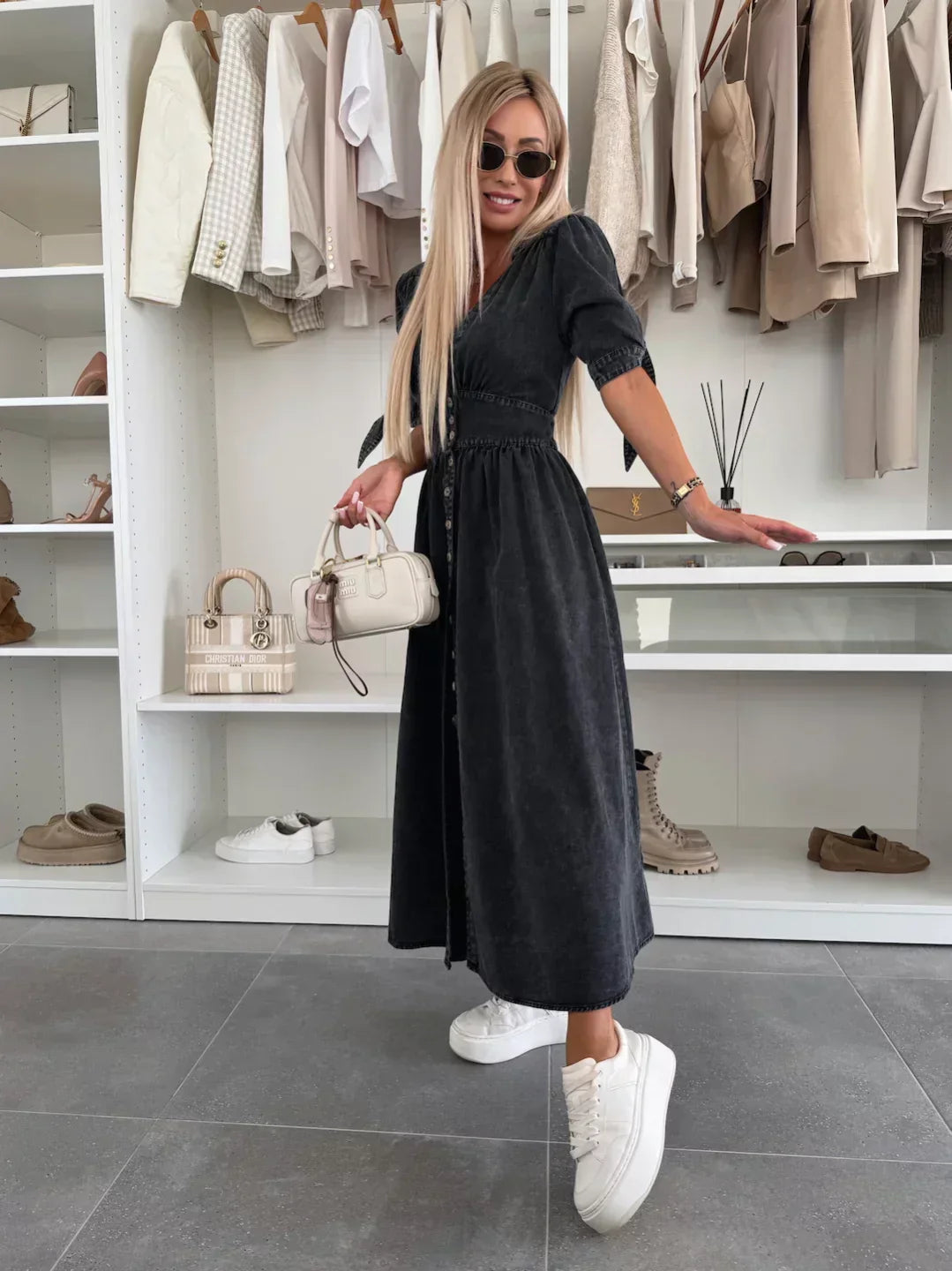 Modewekker Denim Jurk voor Vrouw