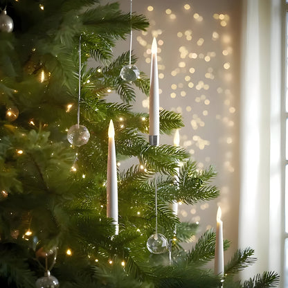 Veilige LED Kerstboomkaarsen met Afstandsbediening Flakkerend Licht Decoratieve Batterij Verlichting Warm Wit Dimbaar Timer Kerstdecoratie