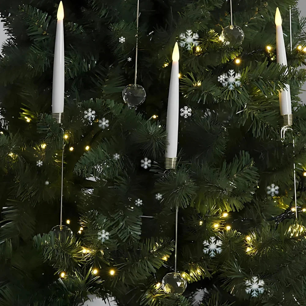 Veilige LED Kerstboomkaarsen met Afstandsbediening Flakkerend Licht Decoratieve Batterij Verlichting Warm Wit Dimbaar Timer Kerstdecoratie