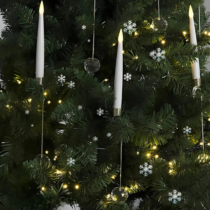 Veilige LED Kerstboomkaarsen met Afstandsbediening Flakkerend Licht Decoratieve Batterij Verlichting Warm Wit Dimbaar Timer Kerstdecoratie