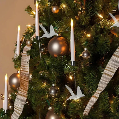Veilige LED Kerstboomkaarsen met Afstandsbediening Flakkerend Licht Decoratieve Batterij Verlichting Warm Wit Dimbaar Timer Kerstdecoratie