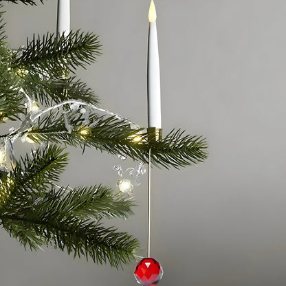 Veilige LED Kerstboomkaarsen met Afstandsbediening Flakkerend Licht Decoratieve Batterij Verlichting Warm Wit Dimbaar Timer Kerstdecoratie