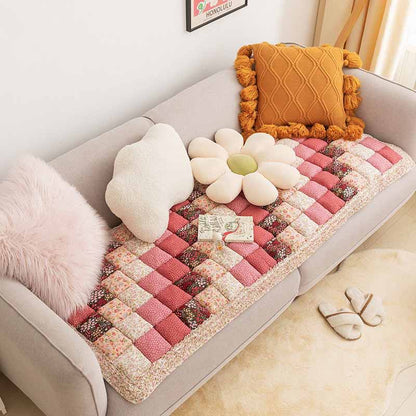 Bankhoes Katoen met Gewatteerde Beschermlaag 60x180cm Antislip Meubelbeschermer Zithoezen Diverse Kleuren