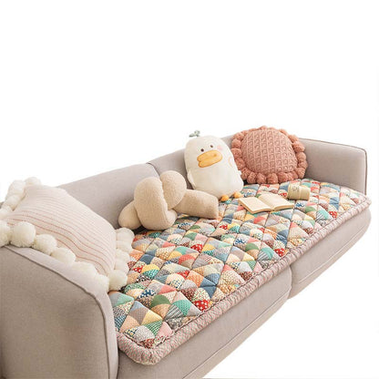 Bankhoes Katoen met Gewatteerde Beschermlaag 60x180cm Antislip Meubelbeschermer Zithoezen Diverse Kleuren