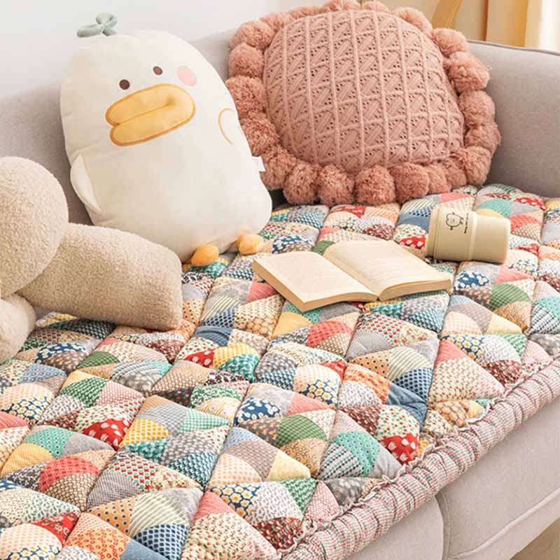 Bankhoes Katoen met Gewatteerde Beschermlaag 60x180cm Antislip Meubelbeschermer Zithoezen Diverse Kleuren