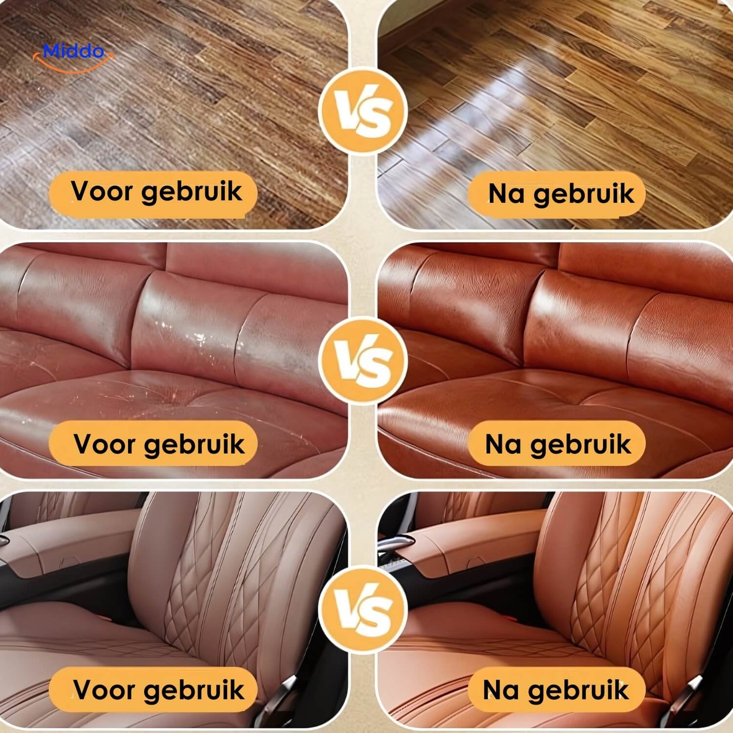 Leer en Hout Herstelbalsem met Krasverwijderaar en Applicatieborstel
