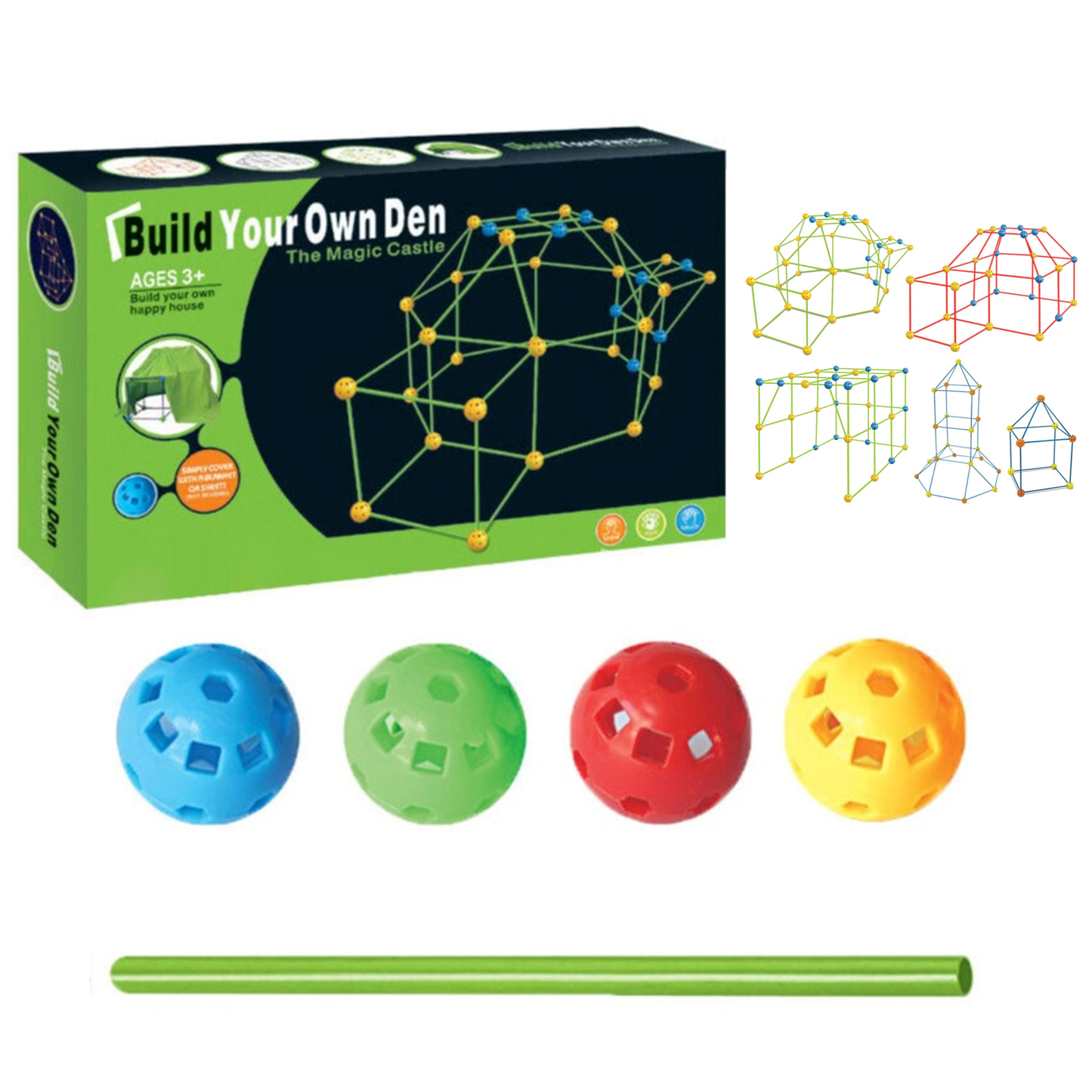 Bouwpakket Kinderen Speel Fort STEM 72 Of 144 Stuks Creatief
