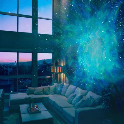 Sterrenprojector met Bluetooth Speakers en 21 Kleuren — Sferische Lichtprojector met Afstandsbediening voor Slaapkamer en Woonkamer