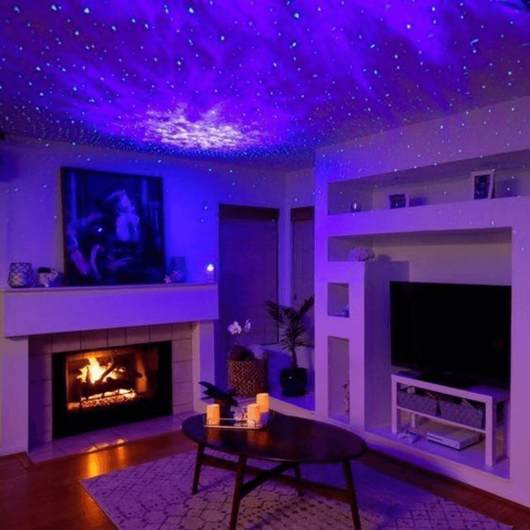 Sterrenprojector met Bluetooth Speakers en 21 Kleuren — Sferische Lichtprojector met Afstandsbediening voor Slaapkamer en Woonkamer
