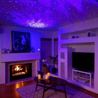 Sterrenprojector met Bluetooth Speakers en 21 Kleuren — Sferische Lichtprojector met Afstandsbediening voor Slaapkamer en Woonkamer
