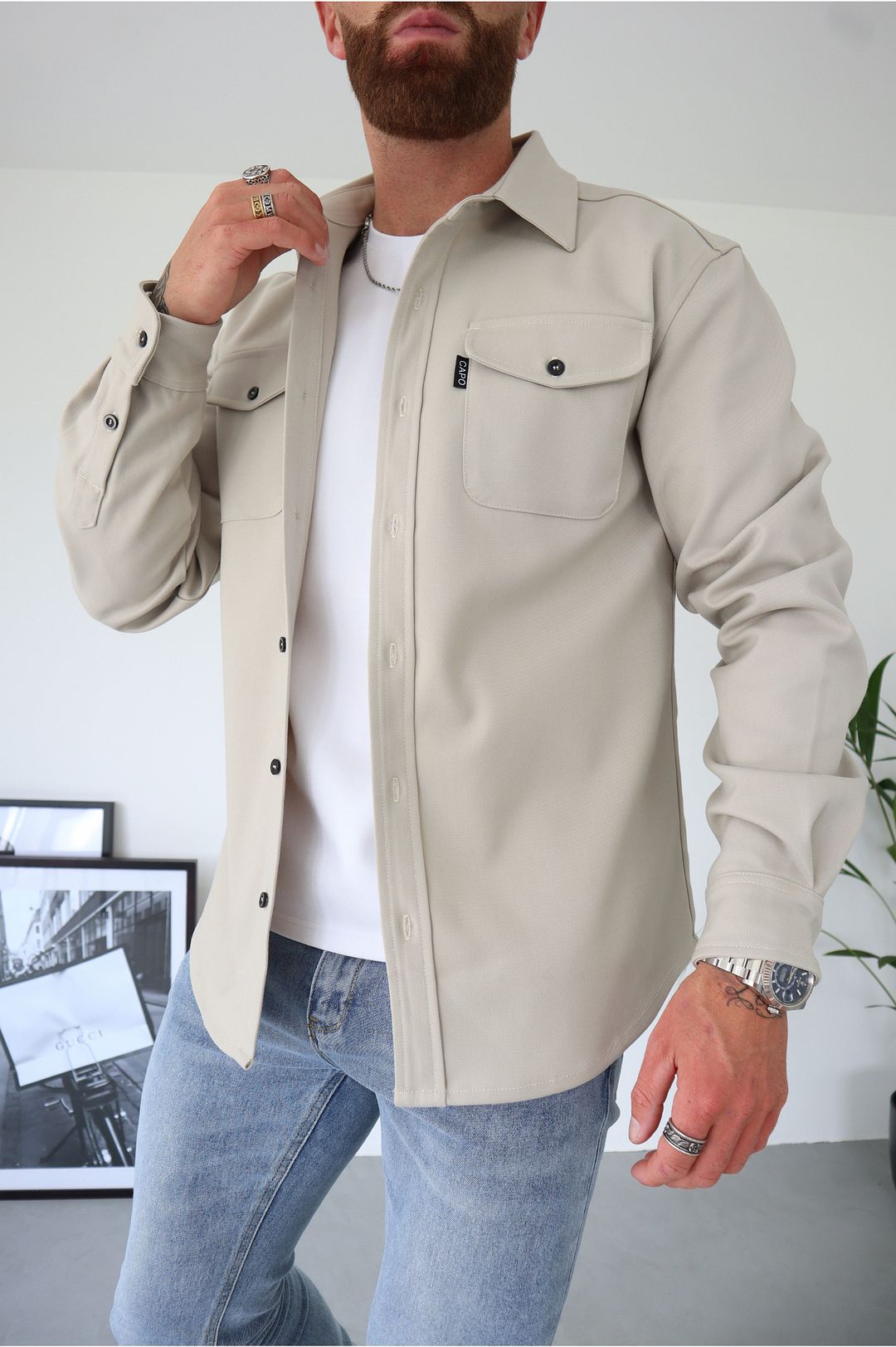 Heren Overhemd Wit Klassieke Stijl Casual - StudioMarella
