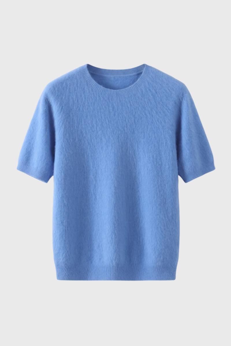 Heren T-Shirt Fijngebreid Ronde Hals Casual Katoen - StudioMarella