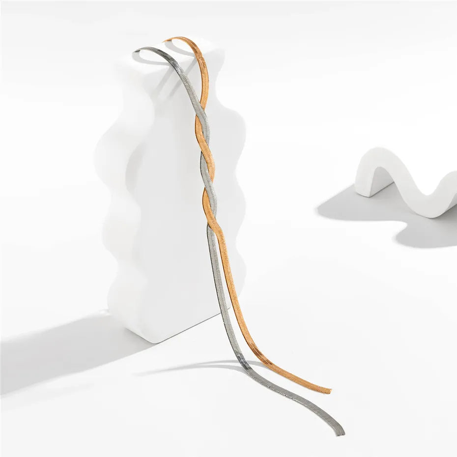 Verstelbare Slangenketting Halssieraad Goud Zilver Elegant Design