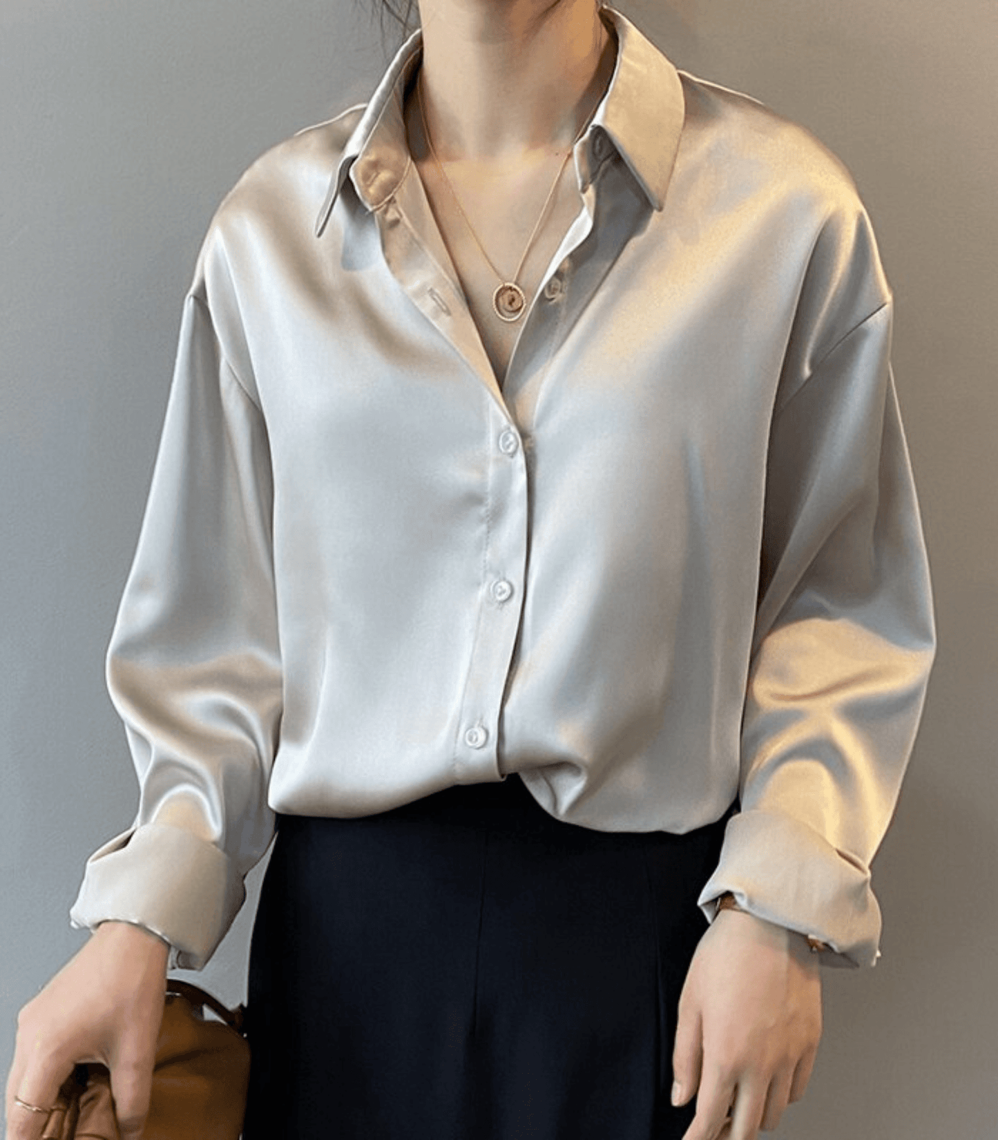Zijden Blouse met Knopen voor Vrouw