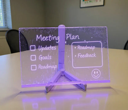 LED Lichtbord voor Tekenen en Notities – Herbruikbaar Schrijfbord met Neon Markeringen
