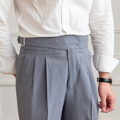 Heren Broek Casual Met Gesp voor Alledaagse Dracht - StudioMarella