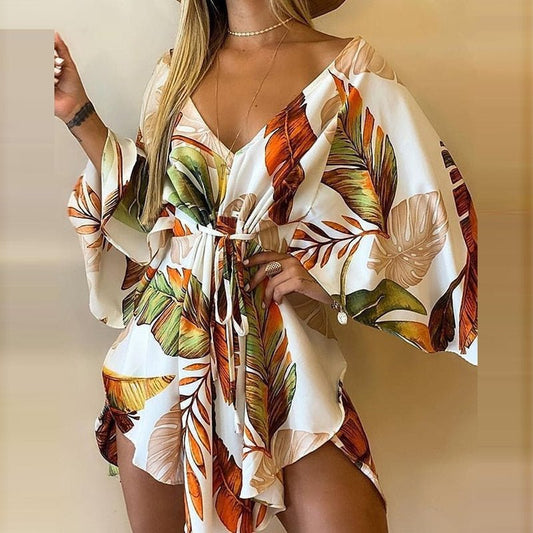 Luxe Kimono Bloemenprint Zomerjurk - StudioMarella