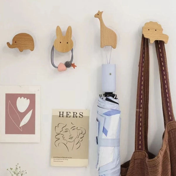 Wandhaken Hout Dieren Zelfklevend Kinderkamer Kapstokhaak Scandinavisch Design Kapstokhaakjes Muur Decoratie