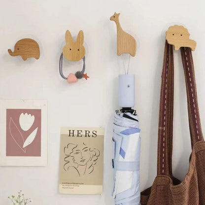 Wandhaken Hout Dieren Zelfklevend Kinderkamer Kapstokhaak Scandinavisch Design Kapstokhaakjes Muur Decoratie