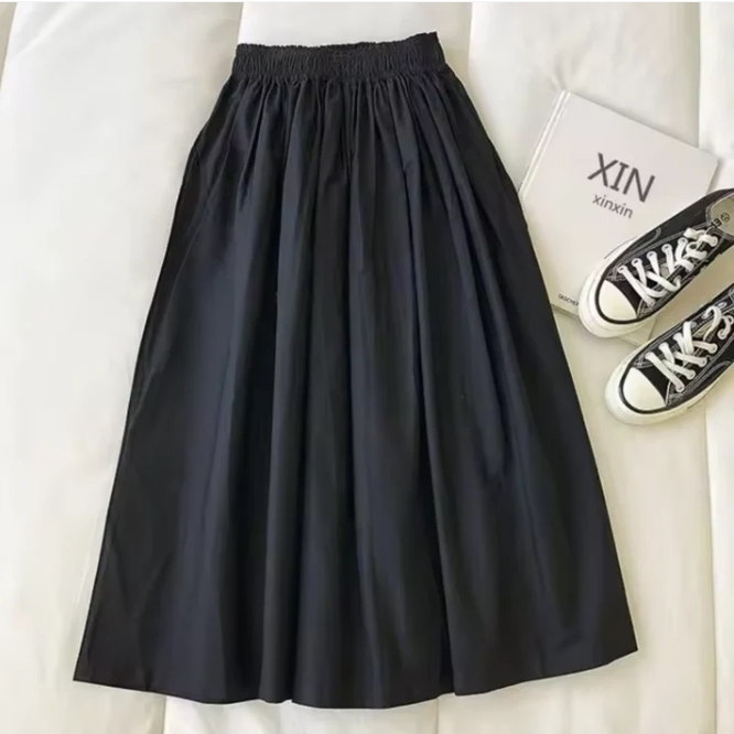 Wijde Rok Met Hoge Taille voor Vrouw Comfortabel