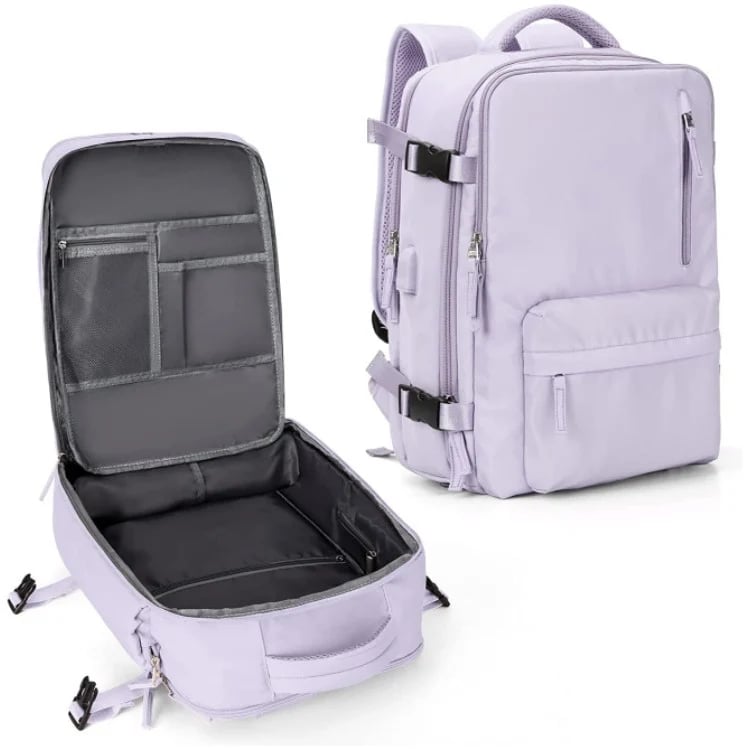 Waterbestendige Reistas met USB-Oplaadpoort — Laptop Rugzak 35L Nylon met Gescheiden Vakken Nat & Droog