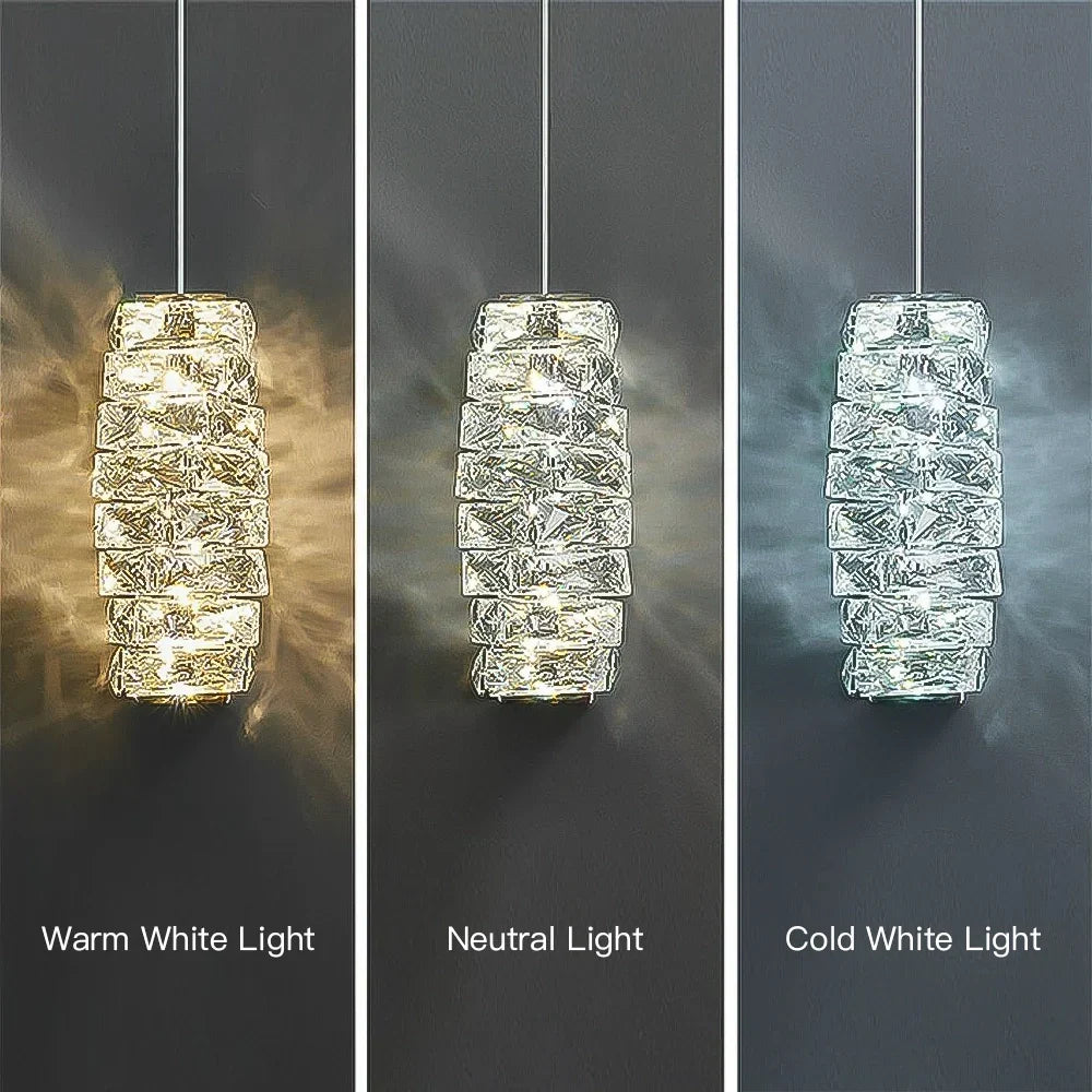 Hanglamp Kristal Gestapeld Ijsblok LED Goud Chroom Sfeerlamp Bar Eetkamer Modern