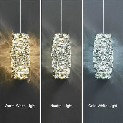 Hanglamp Kristal Gestapeld Ijsblok LED Goud Chroom Sfeerlamp Bar Eetkamer Modern