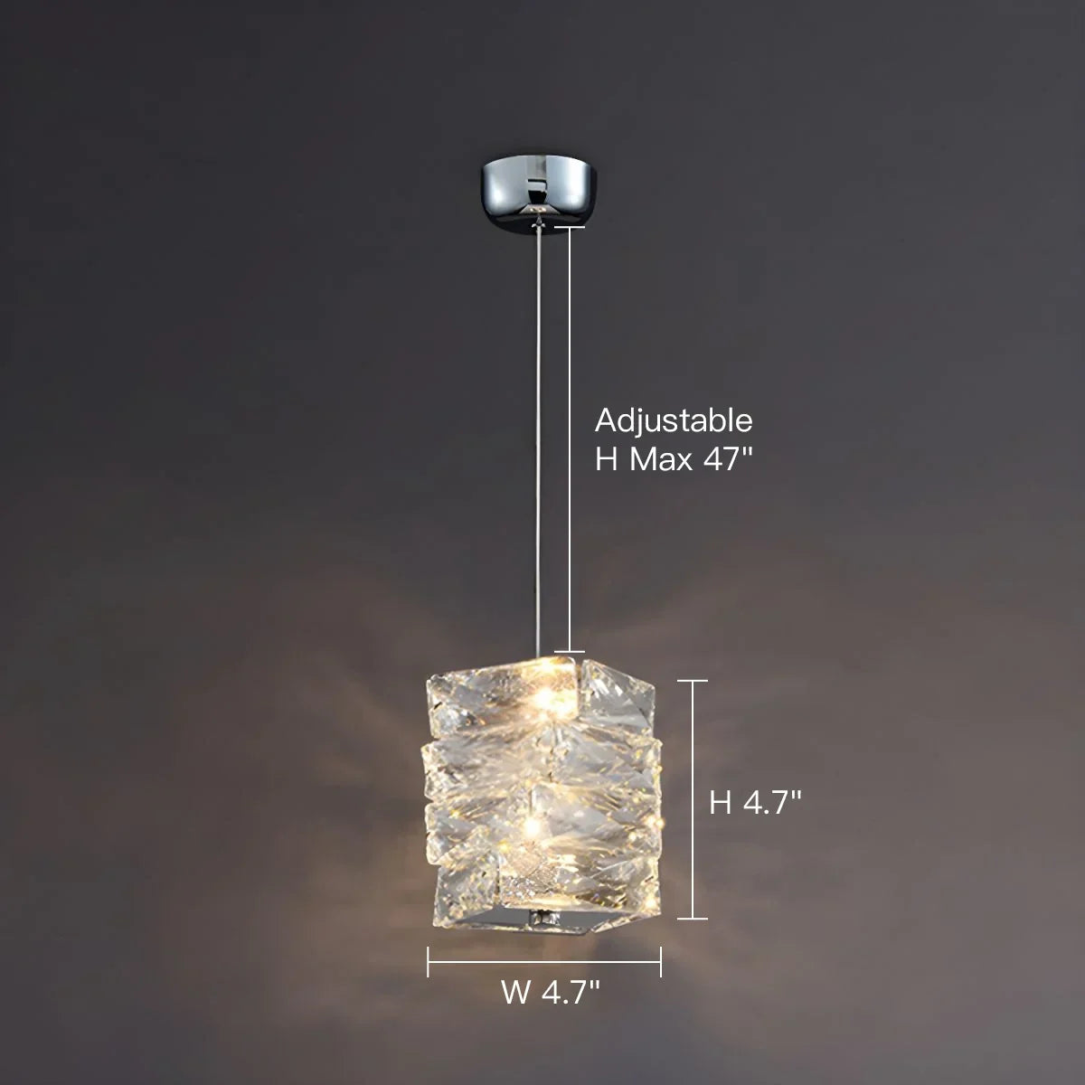 Hanglamp Kristal Gestapeld Ijsblok LED Goud Chroom Sfeerlamp Bar Eetkamer Modern