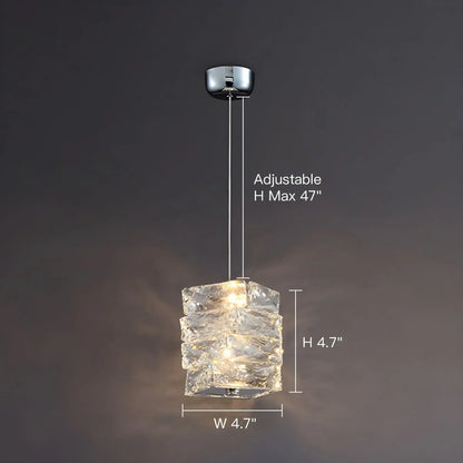 Hanglamp Kristal Gestapeld Ijsblok LED Goud Chroom Sfeerlamp Bar Eetkamer Modern