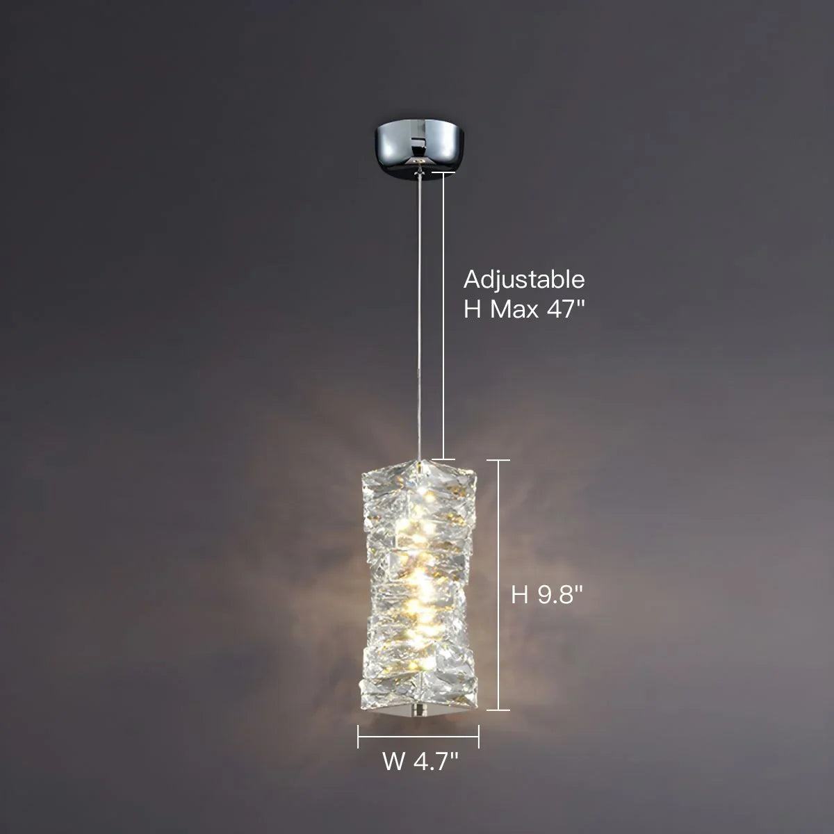 Hanglamp Kristal Gestapeld Ijsblok LED Goud Chroom Sfeerlamp Bar Eetkamer Modern