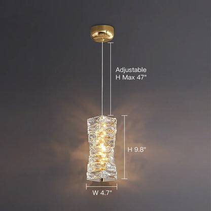 Hanglamp Kristal Gestapeld Ijsblok LED Goud Chroom Sfeerlamp Bar Eetkamer Modern