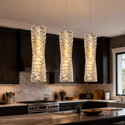 Hanglamp Kristal Gestapeld Ijsblok LED Goud Chroom Sfeerlamp Bar Eetkamer Modern