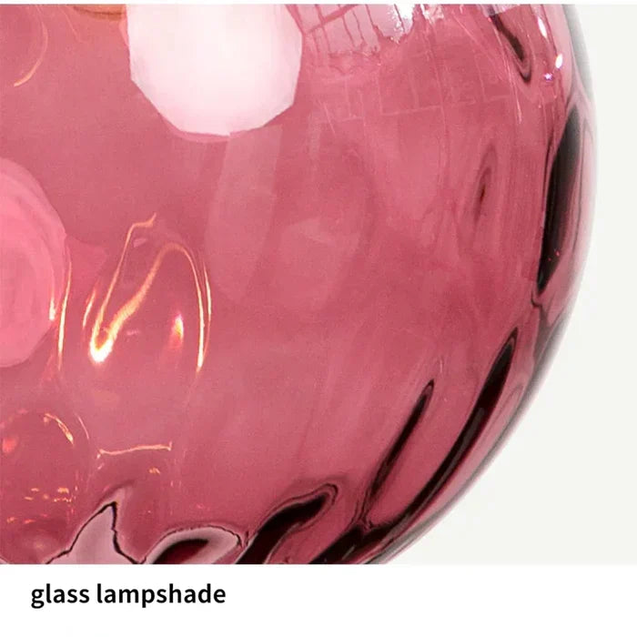 Glazen Bol Hanglamp met Gekleurde Glaskap voor Eetkamer Woonkamer