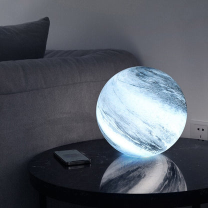 Glazen maanlamp met kosmisch design en sfeerverlichting voor slaapkamer en woonkamer