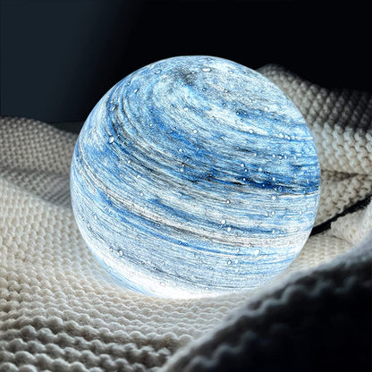 Glazen maanlamp met kosmisch design en sfeerverlichting voor slaapkamer en woonkamer