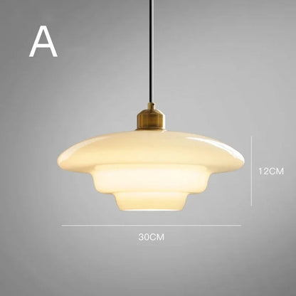 Hanglamp Gelaagd Melkglas Messing Art Deco Eettafel Woonkamer Vintage Stijl