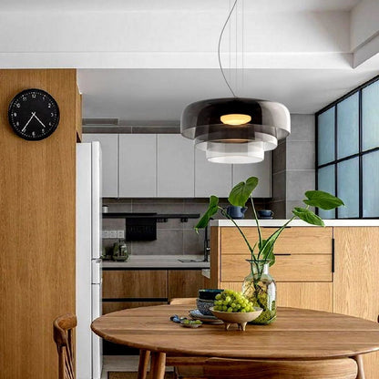 Hanglamp Glas Nordisch Design Gelaagd 1 2 3 Niveaus Oranje Groen Grijs Eetkamer Keuken Woonkamer Pendellamp Warm Licht LED Verstelbaar