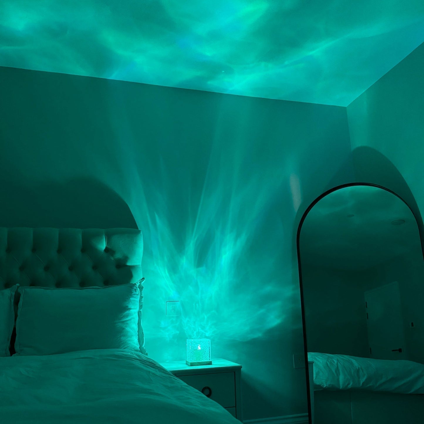 Kubus Lamp Prisma LED Hout Acryl 16 Kleuren USB Sfeerverlichting Woonkamer Slaapkamer Aurora Noorderlicht Effect Nachtlamp Decoratie
