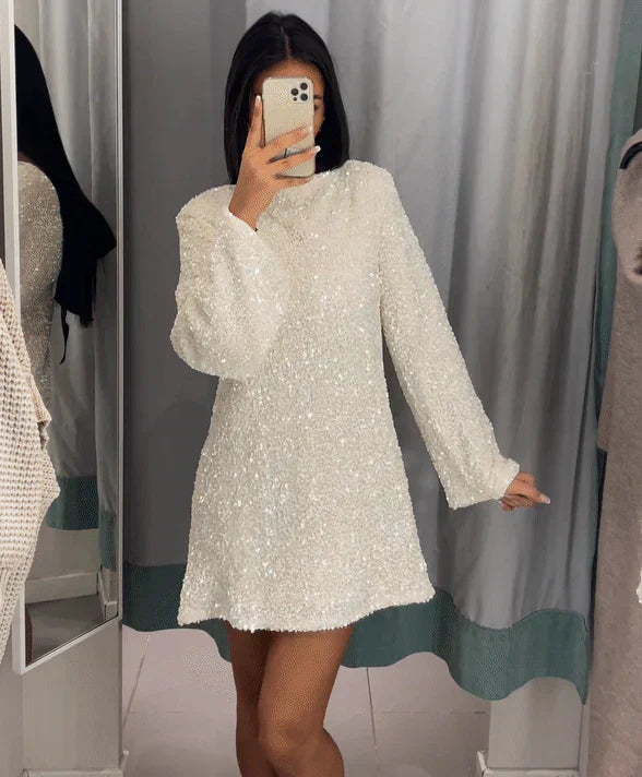 Glamour Cocktail Jurk Glitter Feestjurk voor Vrouw